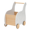 Kids Wooden Shopping Cart with Rubber Wheels