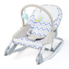 2-in-1 Baby Bouncer with 3-Level Adjustable Backrest-Gray