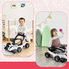 4-in-1 Foldable Activity Push Walker with Adjustable Height-White