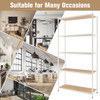 5 Tiers 61 Inch Multi-use Bookshelf with Metal Frame-White