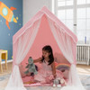 Large Kids Play Tent with Removable Cotton Mat-Pink