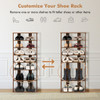 7 Tiers Vertical Shoe Rack for Front Door-Rustic Brown
