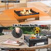 16.5 Inch Tabletop Propane Fire Pit with Simple Ignition System-Black