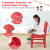 2 Pieces Kids Learning Chair set with Backrest-Red