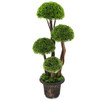 3 Feet Decorative Artificial Cedar Topiary Tree with Rattan Trunk