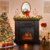 32 Inch Electric Fireplace with Mantel and Remote Control