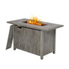 43 Inch 50 000 BTU Propane Fire Pit Table with Removable Lid-Gray