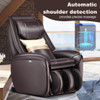 Full Body Zero Gravity Massage Chair with Pillow-Brown