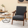 Modern Accent Chair Leisure Armchair with Felt Pads-Gray