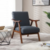 Modern Accent Chair Leisure Armchair with Felt Pads-Gray