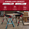 2-Pack Folding Sawhorses with Supporting Arms-Red