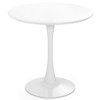 32 Inch Modern Tulip Round Dining Table with MDF Top-White