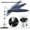 11 Feet Patio Offset Cantilever Umbrella 360 Rotation Aluminum Tilt-Navy