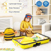 2 Pieces 18 Inch Ride-on Kids Luggage Set with Spinner Wheels and Bee Pattern-Yellow