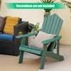 Weather Resistant HIPS Outdoor Adirondack Chair with Cup Holder-Green