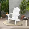Weather Resistant HIPS Outdoor Adirondack Chair with Cup Holder-White