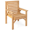 Outdoor Solid Fir Wood Chair with Inclined Backrest
