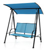 2-Seat Outdoor Canopy Swing with Comfortable Fabric Seat and Heavy-duty Metal Frame-Navy