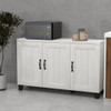 3-Door Buffet Sideboard with Adjustable Shelves and Anti-Tipping Kits-White