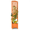 71" Raised Garden Bed with Trellis and Planter Box-Orange