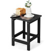 14 Inch Square Weather-Resistant Adirondack Side Table-Black