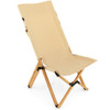 Bamboo Folding Camping Chair with 2-Level Adjustable Backrest-Natural