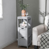 Wooden Bathroom Floor Cabinet with Removable Drawers-Gray