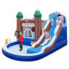 6-in-1 Winter Theme Snowman Inflatable Castle with Slide and Trampoline without Blower