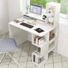 Modern Computer Desk with Storage Bookshelf and Hutch for Home Office-White