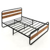 Arc Platform Bed with Headboard and Footboard-Queen Size