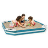 Outdoor Solid Wood Sandbox with 4 Built-in Animal Patterns Seats