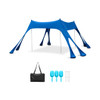 10 x 10 Feet Outdoor Sunshade Beach Canopy Tent for Camping-Blue