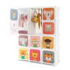 8/12 Cube Kids Wardrobe Closet with Hanging Section and Doors-12 Cubes