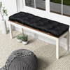 Indoor Outdoor Tufted Bench Cushion with Soft PP Cotton-Black