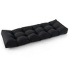 Indoor Outdoor Tufted Bench Cushion with Soft PP Cotton-Black