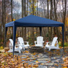 10 x 10 Feet Outdoor Pop-up Patio Canopy for  Beach and Camp-Blue