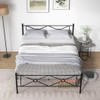 Full/Queen Size Metal Platform Bed Frame with Headboard and Footboard-Queen Size