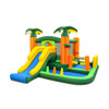 8-in-1 Tropical Inflatable Bounce Castle with 2 Ball Pits Slide and Tunnel