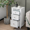 3-Drawer Freestanding Bathroom Storage Cabinet with Anti-toppling Device-White