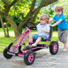 4 Wheels Kids Ride On Pedal Powered Bike Go Kart Racer Car Outdoor Play Toy-Pink