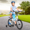 18 Feet Kid's Bike with Removable Training Wheels-White