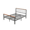 Queen Bed Frame with Headboard and Footboard-Queen Size