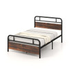 Full Size Bed Frame with Industrial Headboard-Full Size