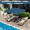 9.5 Feet Square Patio Cantilever Umbrella with 360 Rotation-Navy