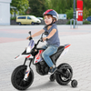 Aprilia Licensed Kids Ride On Motorcycle with 2 Training Wheels-White