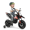 Aprilia Licensed Kids Ride On Motorcycle with 2 Training Wheels-Red