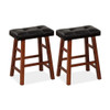 Set of 2 Modern Backless Bar Stools with Padded Cushion-24 inches