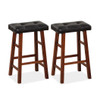 Set of 2 Modern Backless Bar Stools with Padded Cushion-29 inches