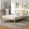 Full Size Wooden Bed Frame with Headboard and Slat Support-Full Size