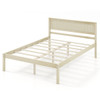 Full Size Wooden Bed Frame with Headboard and Slat Support-Full Size